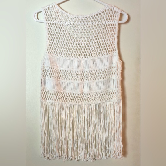 Fringed Elodie Pullover Boho Hippie Top / Bathing Suit Cover-up. Size Medium. - Picture 3 of 9